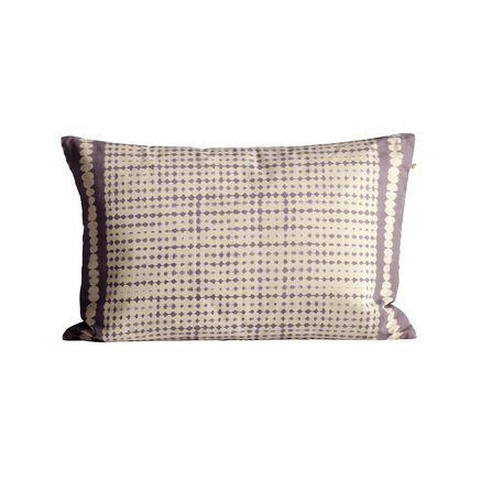 Printed cushion cover in cotton canvas, 40 x 60 cm, lavender