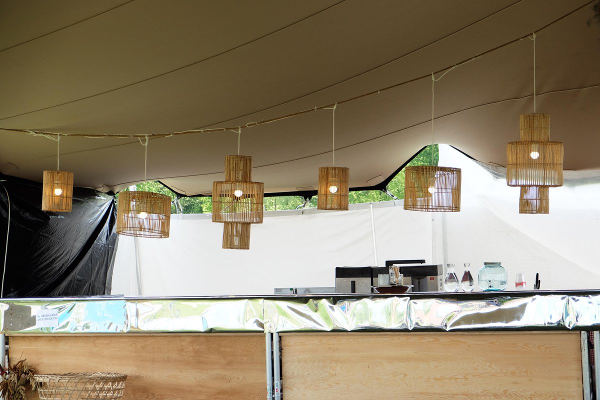 Lamp shades in rattan