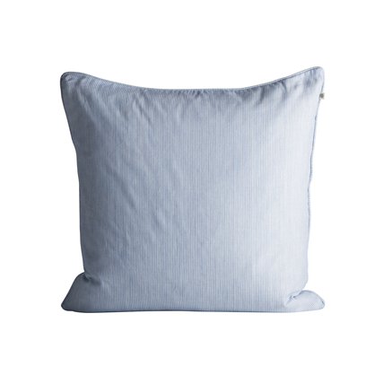 Thin striped cushion cover with piping, 50 x 50 cm, baby blue