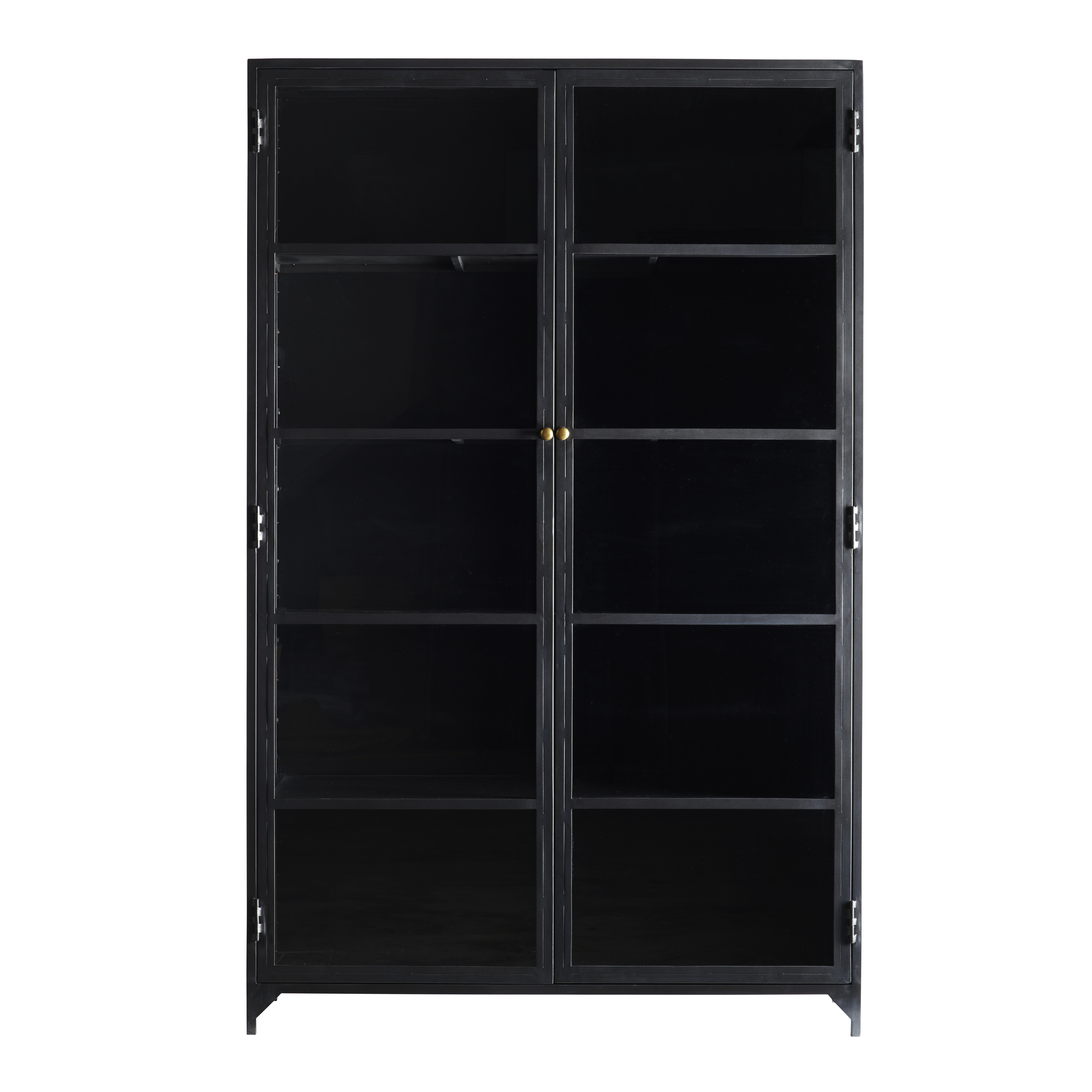 Beautiful Metal Cabinet With Glass Doors And Shelves Products