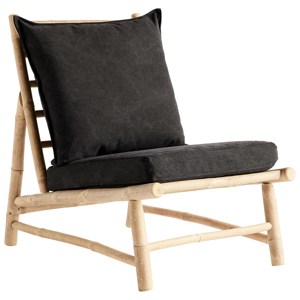 Bamboo chair w. cushions W55x87xH45/80cm Products Tine K Home