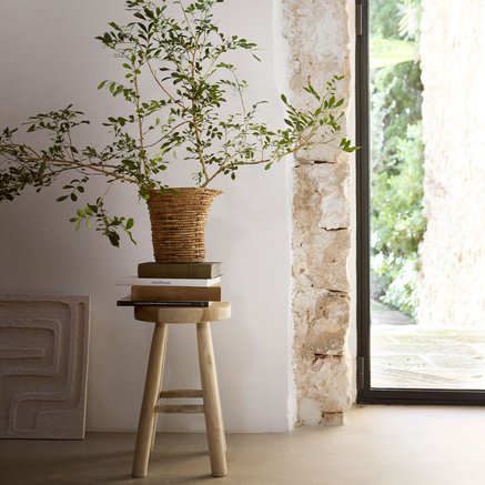 BASKET | PALM FIBER | H 23 CM