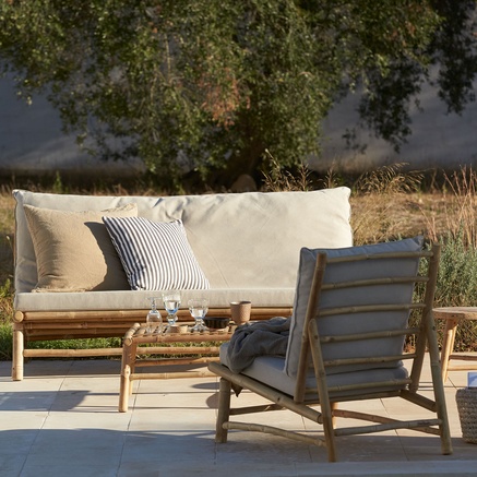 LOUNGE SOFA | BAMBOO | NATURE CUSHION