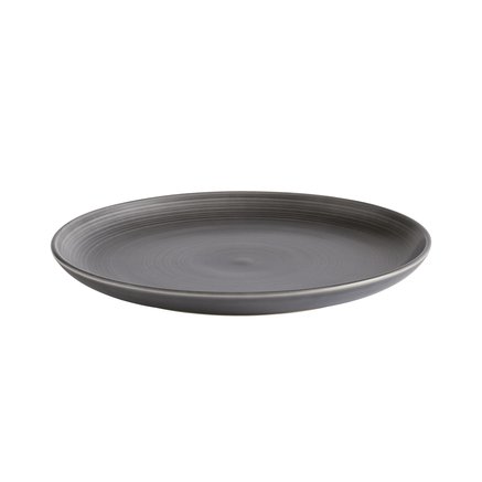 Dinner plate, glazed stonewear, dia 29xH3 cm,grey