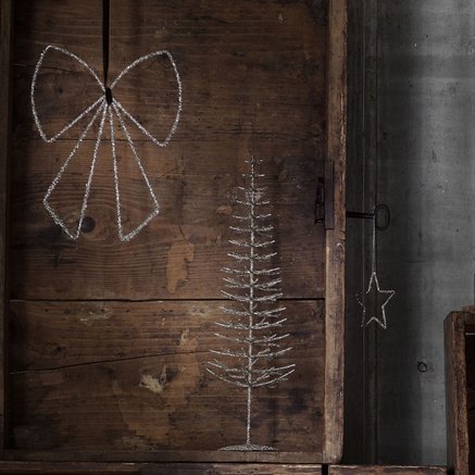 GLITTER JULETRÆ | METAL | H 40 CM
