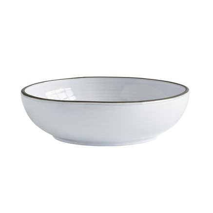 Salad bowl, glazed stonewear, dia 30xH8 cm, white