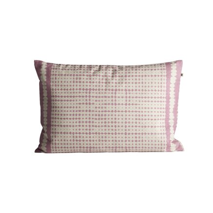 Printet pude i bomulds canvas, 40 x 60 cm, pink
