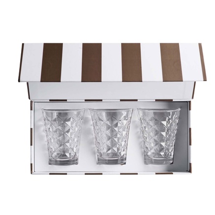 FACET GLASS | CLEAR | 3 PCS