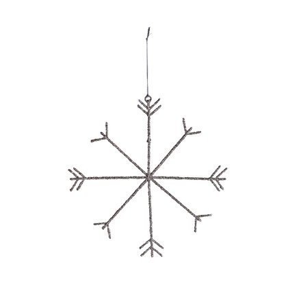 GLITTER SNOWFLAKE | METAL | 20 CM