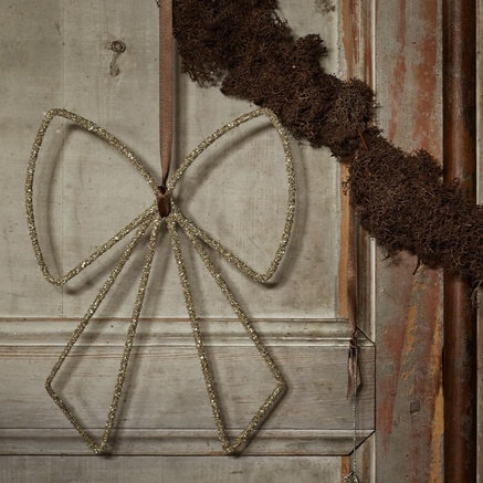 GLITTER CHRISTMAS BOW | METAL | H 25 CM