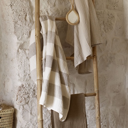 HÅNDKLÆDE | BOMULD & HØR | 90 X 150 CM