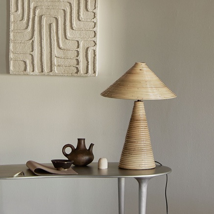 BORDLAMPE | RATTAN | Ø 20,5 X H 44 CM
