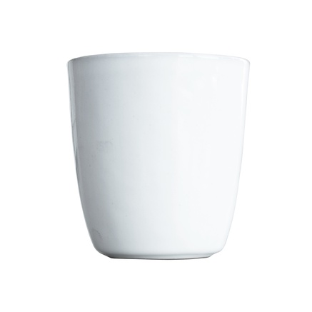 Ceramic mug, running glaze, 9,5xH10,5, white