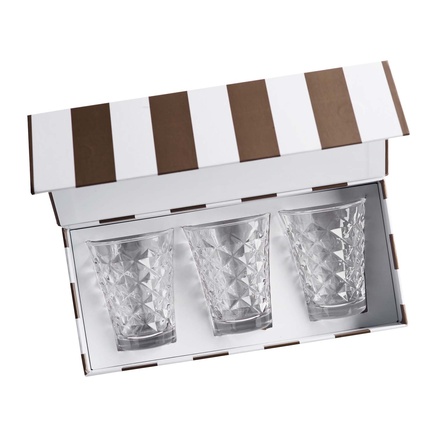 FACET GLAS | KLAR | 3 STK