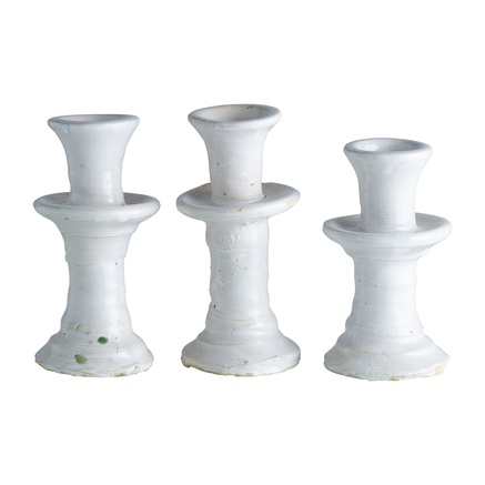 LYSESTAGE | GLASERET LER | H 15 CM