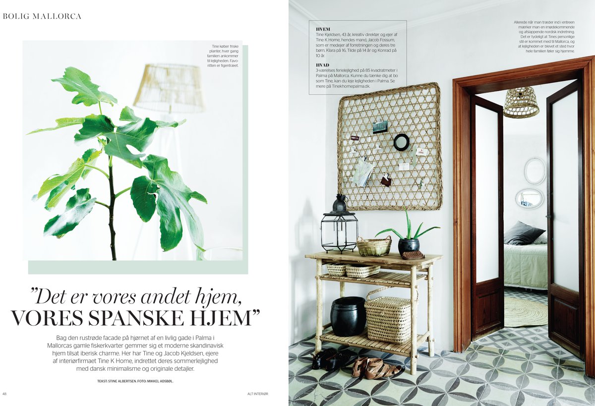 Article in 20 Private Wohnträume about tinekhome Palma apartment. Photographed and written by WWW.BUREAUX.CO.ZA