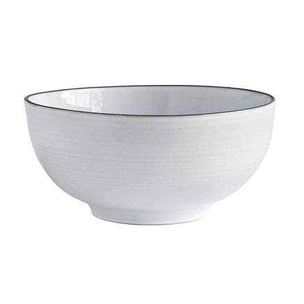 Salad bowl, glazed stoneware, dia 32xH14,5 cm,hvid