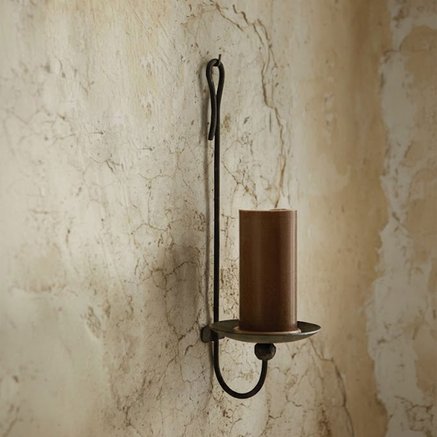 WALL-HUNG CANDLEHOLDER | IRON | H 40 cm