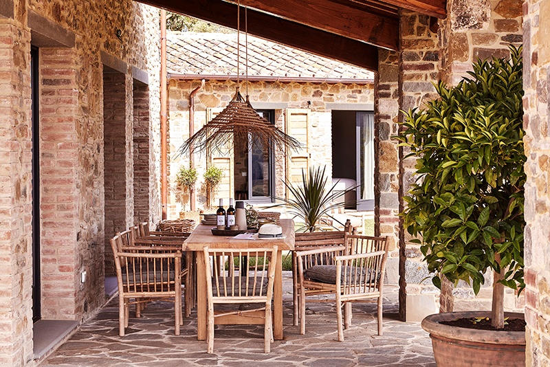 Il Nido rental home decorated with modern design and handmade bamboo furniture