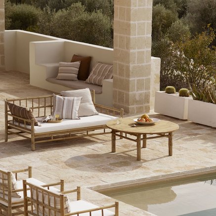 BAMBOO LOUNGE TABLE | ROUND | Ø 110 x H 45 CM