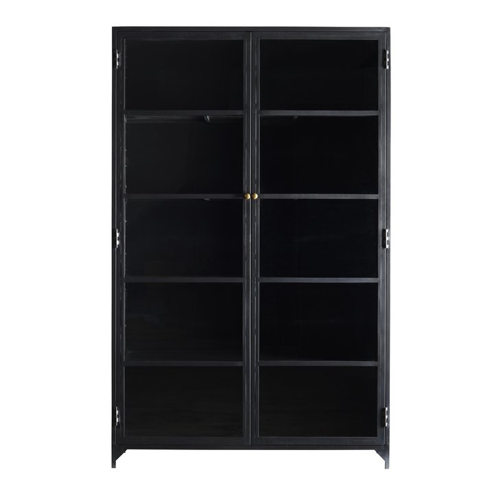 Metal Cabinet With Glass Doors, Black Metal Cabinet With Glass Doors