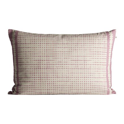 Printed cushion cover in cotton canvas, 50 x 75 cm, pink