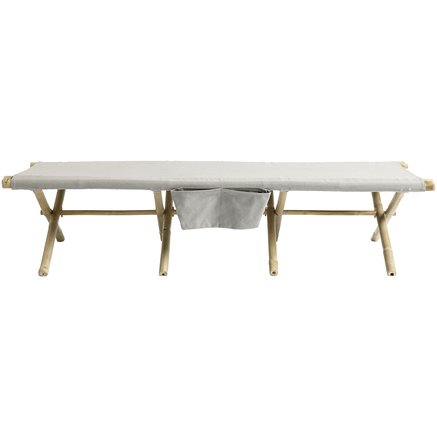 Daybed, foldable, 180 x 80 cm, grey