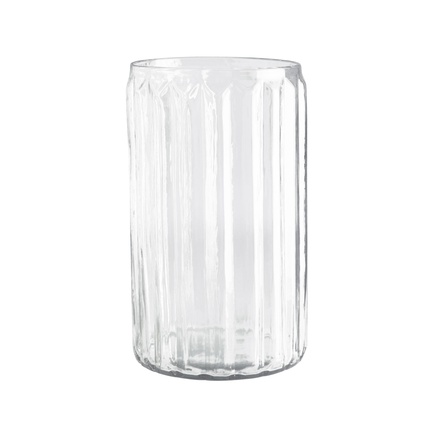 VASE | RIFLET GLAS | H 30 CM