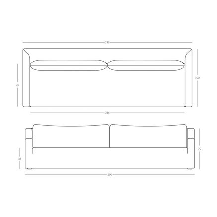 SOFASOFT XL | JOP WHITE | 290 cm
