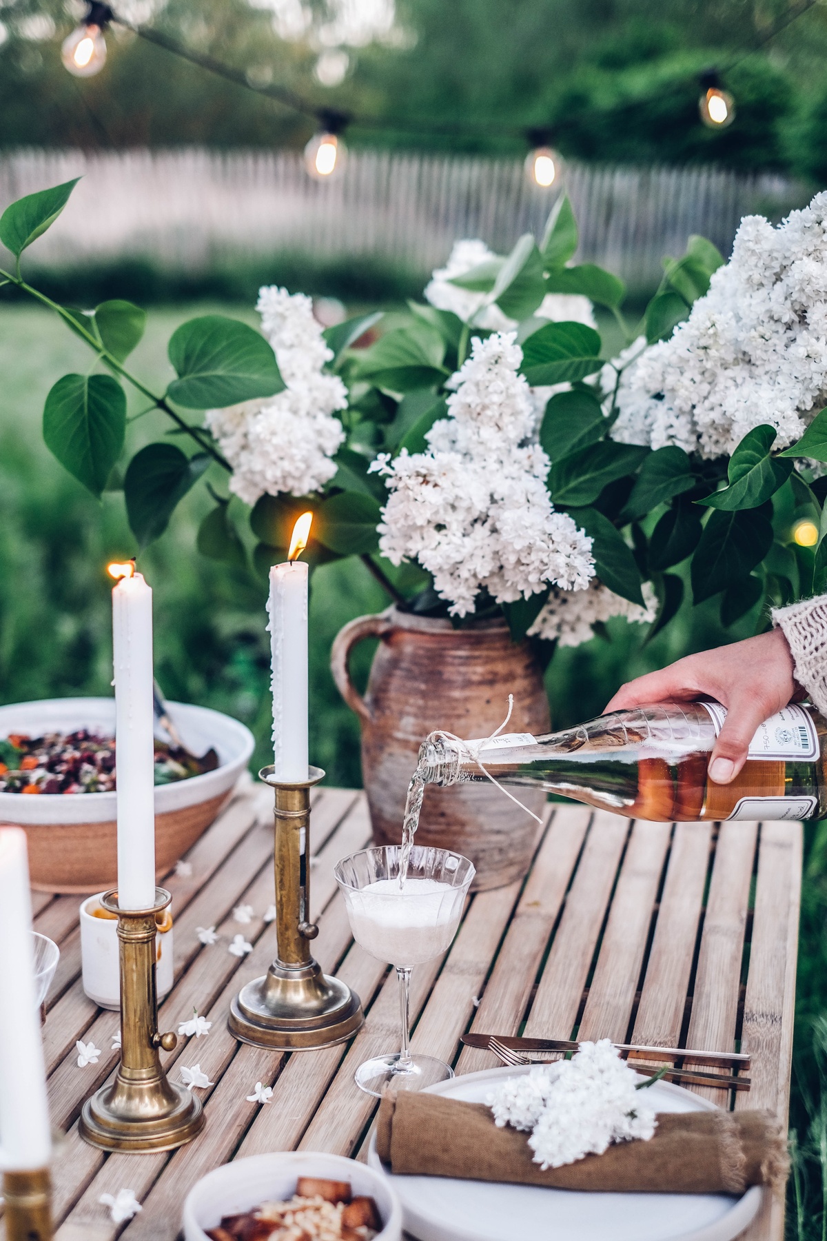 Tine k home bamboo furniture decorated in the garden