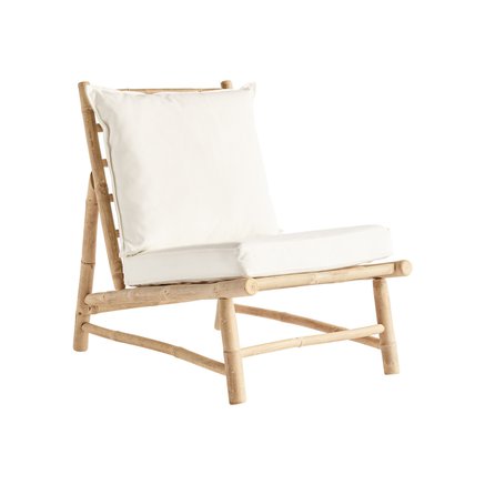 BAMBOO LOUNGE CHAIR | WHITE CUSHION