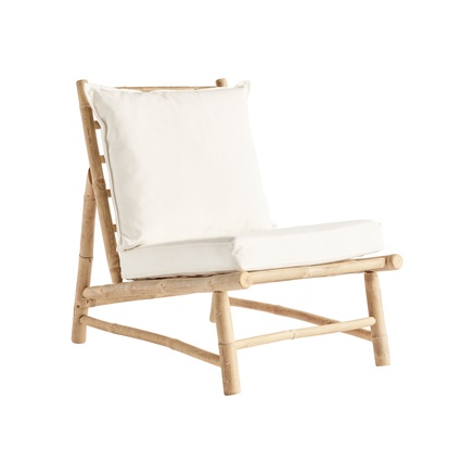 BAMBOO LOUNGE CHAIR | WHITE CUSHION
