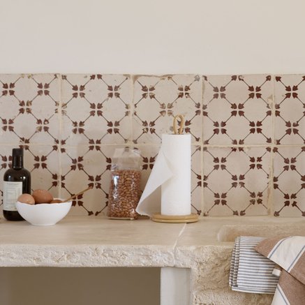 KITCHEN ROLL HOLDER | RATTAN | H 29 CM