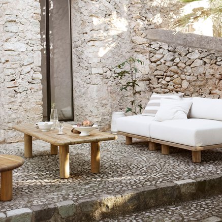 LOUNGEBORD | TEAK | H 40 CM