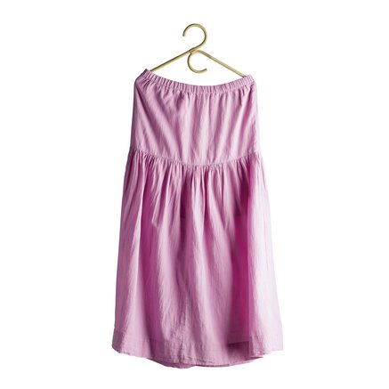 Lang nederdel i fintvævet bomuld, pink str. S/M