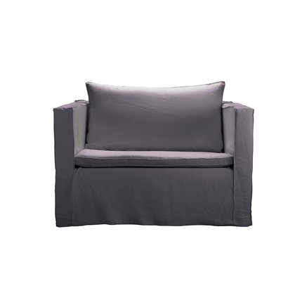 Cover for armchair 120, velvet, smoke