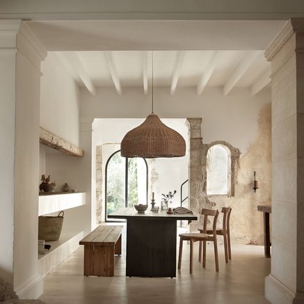 BORD | GENANVENDT TEAK | 240 X H 75 CM