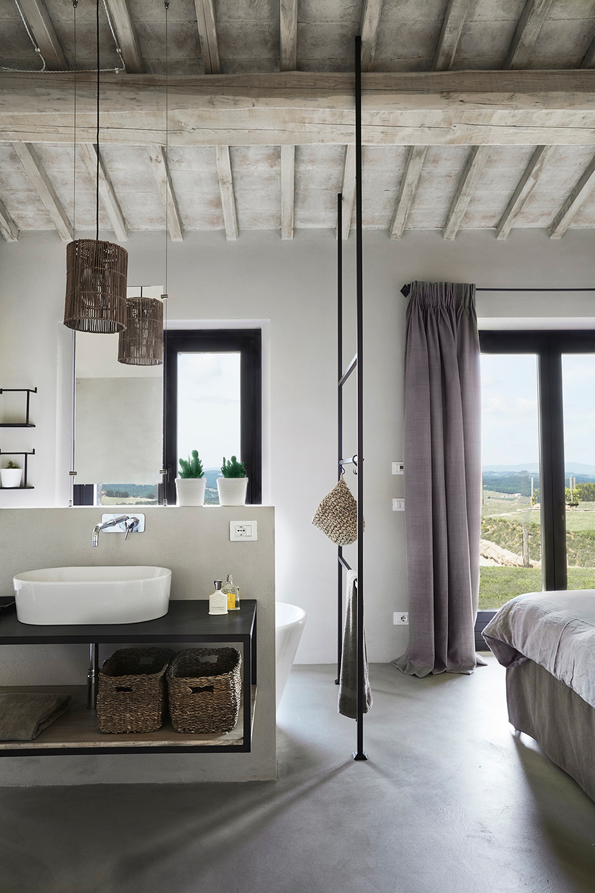 Il Nido rental home decorated with modern design and handmade bamboo furniture