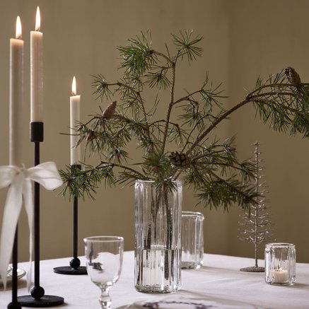 VASE | FLUTED GLASS | H 23 CM