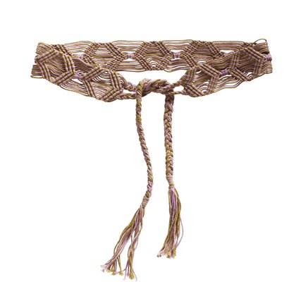 Bindebælte i knyttet bomuld, pink