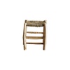 STOOL | EUCALYPTUS WOOD AND PALM LEAVES | H 30 CM