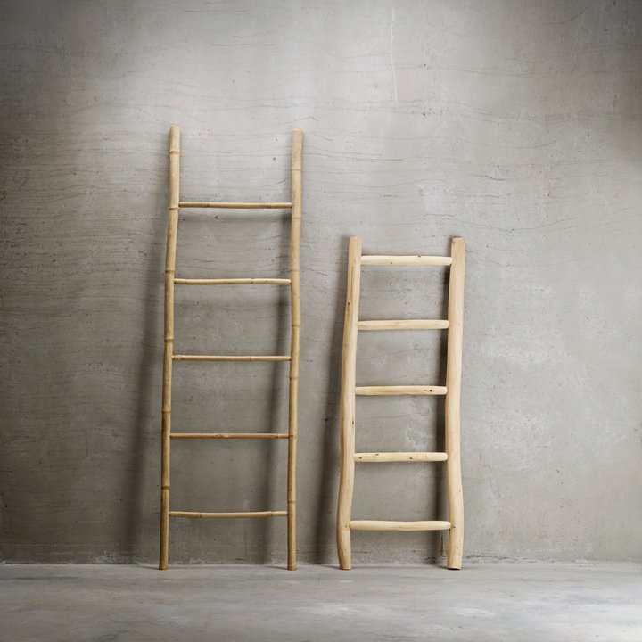 Bamboo ladder for towels or other light storage Products Tine K Home