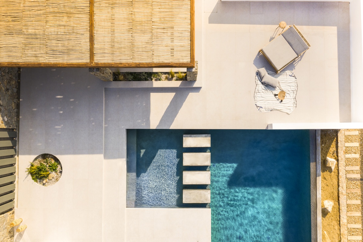 Bamboo double sunbed grey