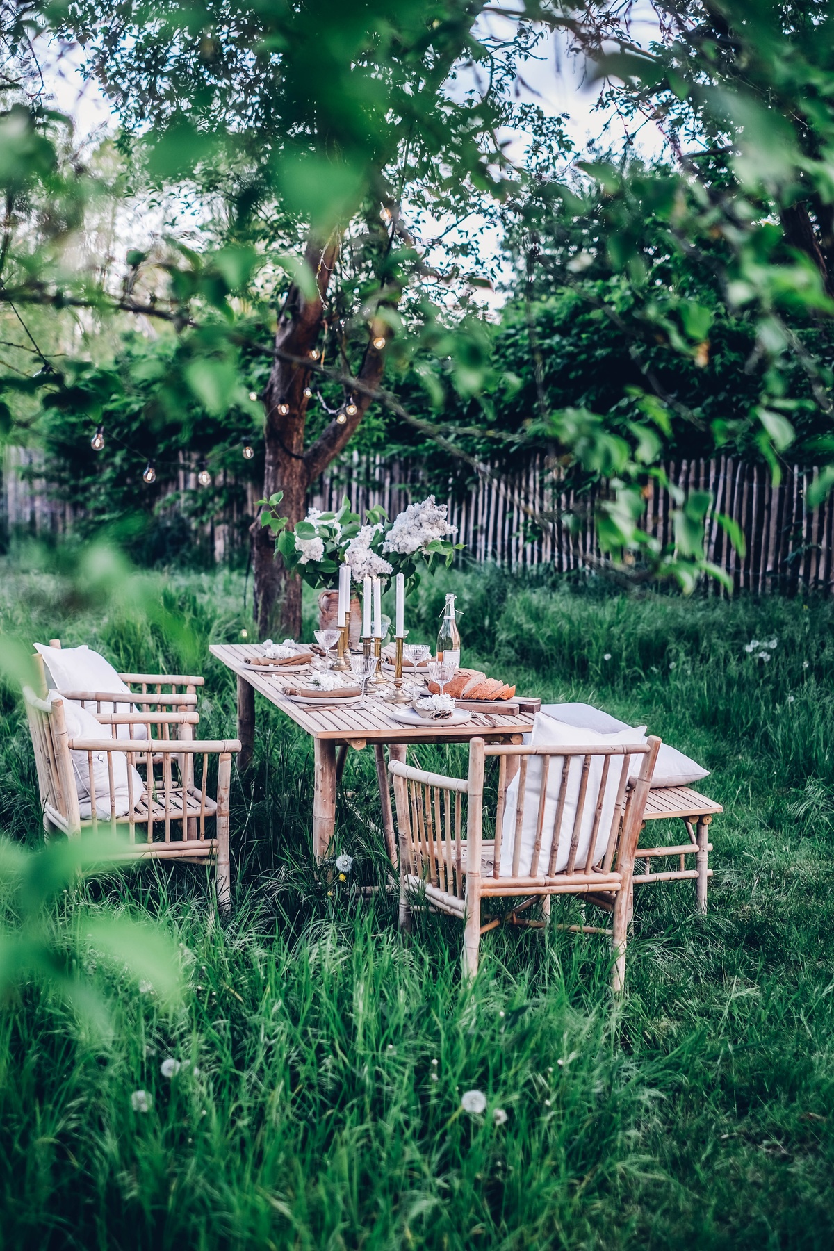 Bamboo furniture in Laura & Noras garden