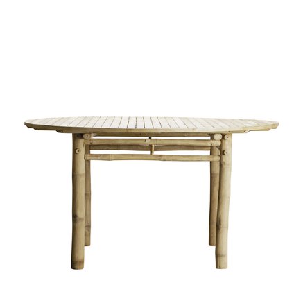 Bamboo table, D140xH75, natural