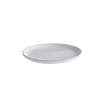 Plate, glazed stonewear, dia 20xH2,5 cm, white