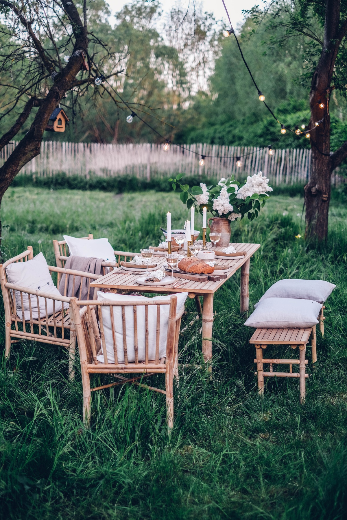 Tine k home bamboo bench