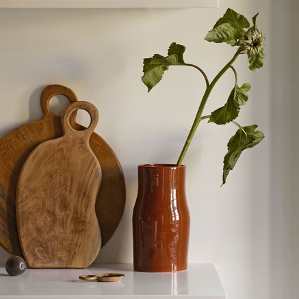 MAROKKANSK VASE | LER | 28 CM