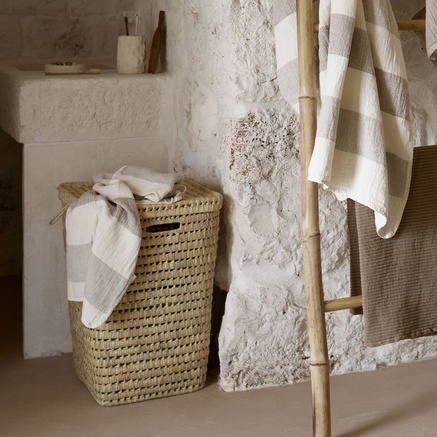LAUNDRY BASKET | STRAW | 52 CM