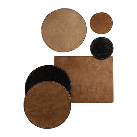 PLACE MAT | LEATHER | BROWN